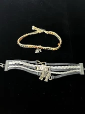 Elephant Wrap Bracelet Boho Retro Lot of 2