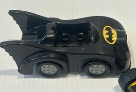 LEGO Duplo 10544 Batman Car And Car Base - Black And Yellow - VGC
