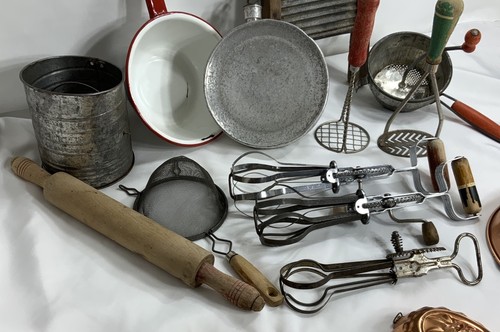 Antik & Vintage Küchenutensilien Konvolut 15 Teile Landhausstil - Bild 3 von 14