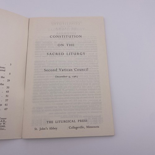 Constitution of the Sacred Liturgy (Documents of Vatican II) - Paperback - GOOD - Bild 5 von 8