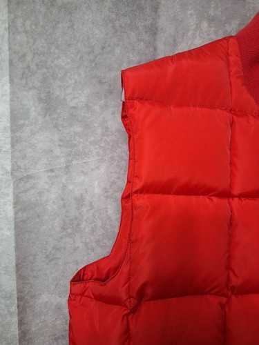 Vtg 90s Cabela's Down Fill Puffer Vest Mens Large Red Full Zip Gorpcore Outdoor - Picture 7 of 8