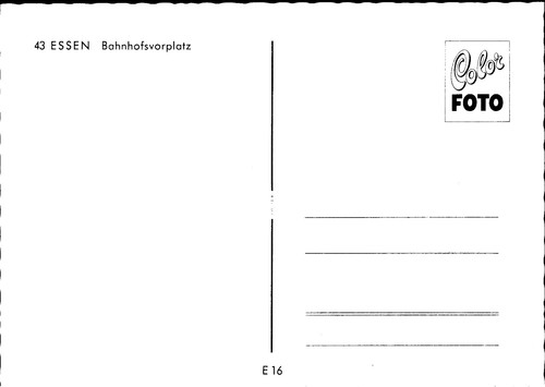 Essen Deutschland Bahnhof Vorplatz Luftbild Postkarte - Bild 2 von 2