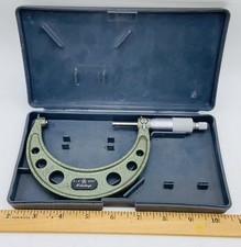 Mitutoyo 3” – 4” Outside Micrometer 0.0001 Inch No. 103-218 Japan With Case