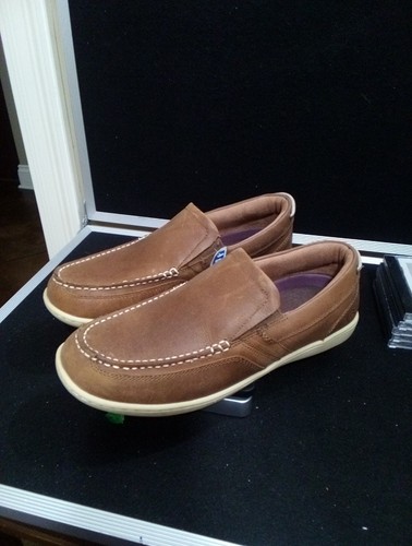 Magellan Outdoor Leder Bootsschuhe Herren Größe 11D Braun Memory Foam - Bild 2 von 9