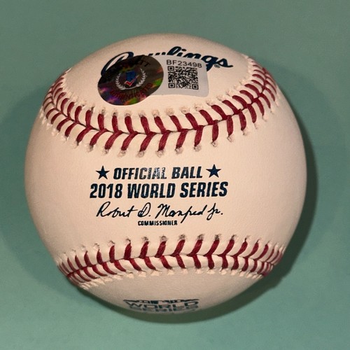 HEATH HEMBREE Signed Official 2018 WORLD SERIES Baseball Beckett Auth. (BAS) - Picture 2 of 4