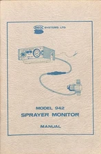 SED Systems Model 942 Sprayer Monitor Manual Agricultural Equipment Guide