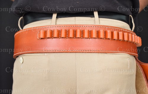 Gun Holster Belt Leather Revolver Pistol Tooled .22 .38/357 .44/45 Cal Western - Picture 7 of 9