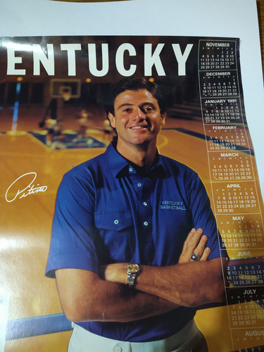 RARE 1990-91 Kentucky Wildcats Rick Pitino Poster Calendar The Rick Pitino Show - Picture 1 of 5
