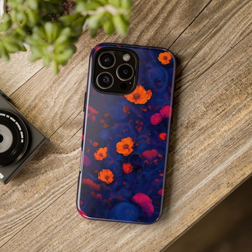 Blue Floral Phone Case, Tough Phone Case, Cute Phone Cover, Unique Gift For Her - 第 19/273 張圖片