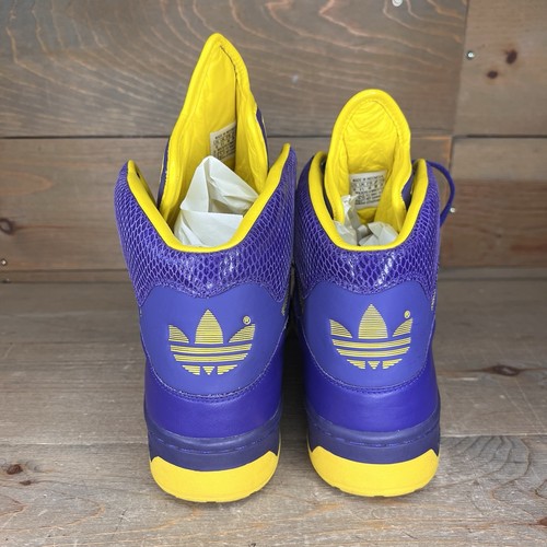 Adidas Jeremy Scott Attitude G04644 Púrpura Amarillo Js Logo Lakers Para hombres Talla 10 - Imagen 3 de 12