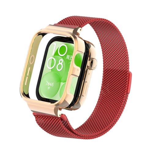 Für Huawei Watch Fit 3 Luxus Edelstahl Band Strap Bracelet + Metallgehäuse - Bild 23 von 70