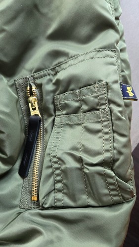 Alpha Industries N-2B Flight Jacket Hooded Fur Trim Sage Green Medium - Picture 6 of 18