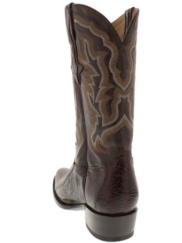 Botas vaqueras para hombre Western marrón piel de pierna de avestruz redondas talla 7,5, 8, 12,5, 13,5 - Imagen 4 de 5