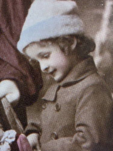 "Antiguo Papá Noel victoriano en marco de 7 1/4"" X 9"" en marco"  - Imagen 7 de 13