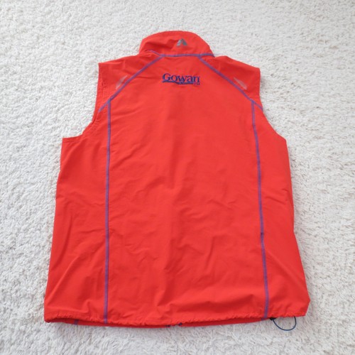 Eddie Bauer Vest Mens Medium Orange First Ascent Softshell Zip Pockets Logo Hike - Picture 4 of 12