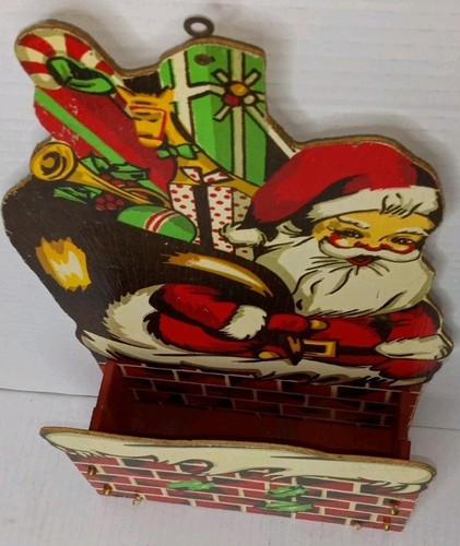Vintage Wooden Chimney Christmas Letters To Santa/Card Holder Collapsible Japan - Picture 2 of 5