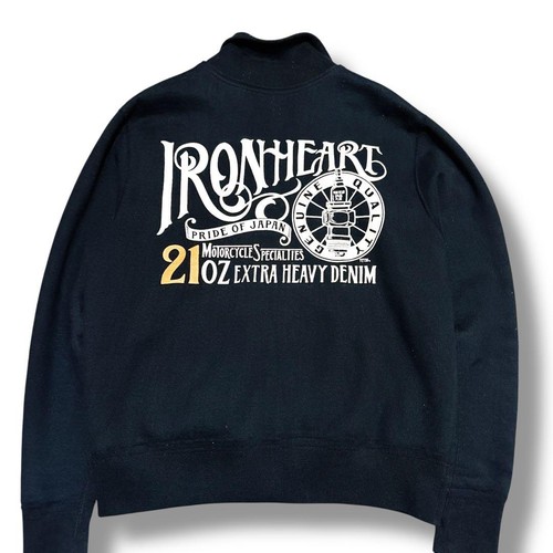 IRON HEART Fleece-Lined Zip Up Jacket Black M Japan Heavy Duty Biker F/S - Picture 4 of 8