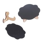  10 Pcs Small Chalkboard with Stand Countertop Oval Blackboard Mini