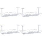  4 Sets unter dem Schreibtischdraht -Organizer, ohne dass der Lagerkorb für den