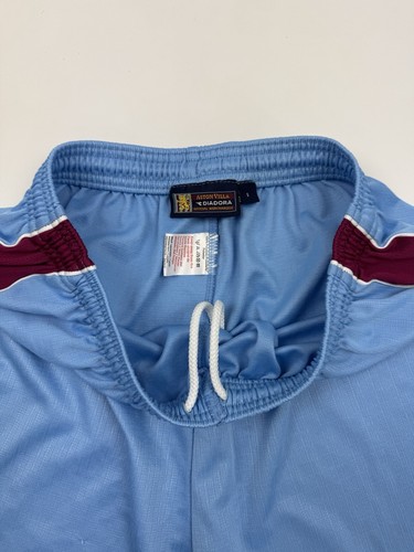 00’s Vintage Diadora F.C. Aston Villa Home Soccer Shorts - Picture 6 of 11