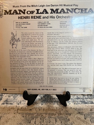 Henri Rene - The Wonderful Music From The Man of Lamancha - 1967 LP KL-1521 KAPP - Bild 2 von 4
