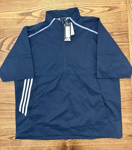 Adidas Herren XL Navy Core Provisional Kurzarm Regen 1/4 Golfjacke - Bild 1 von 6