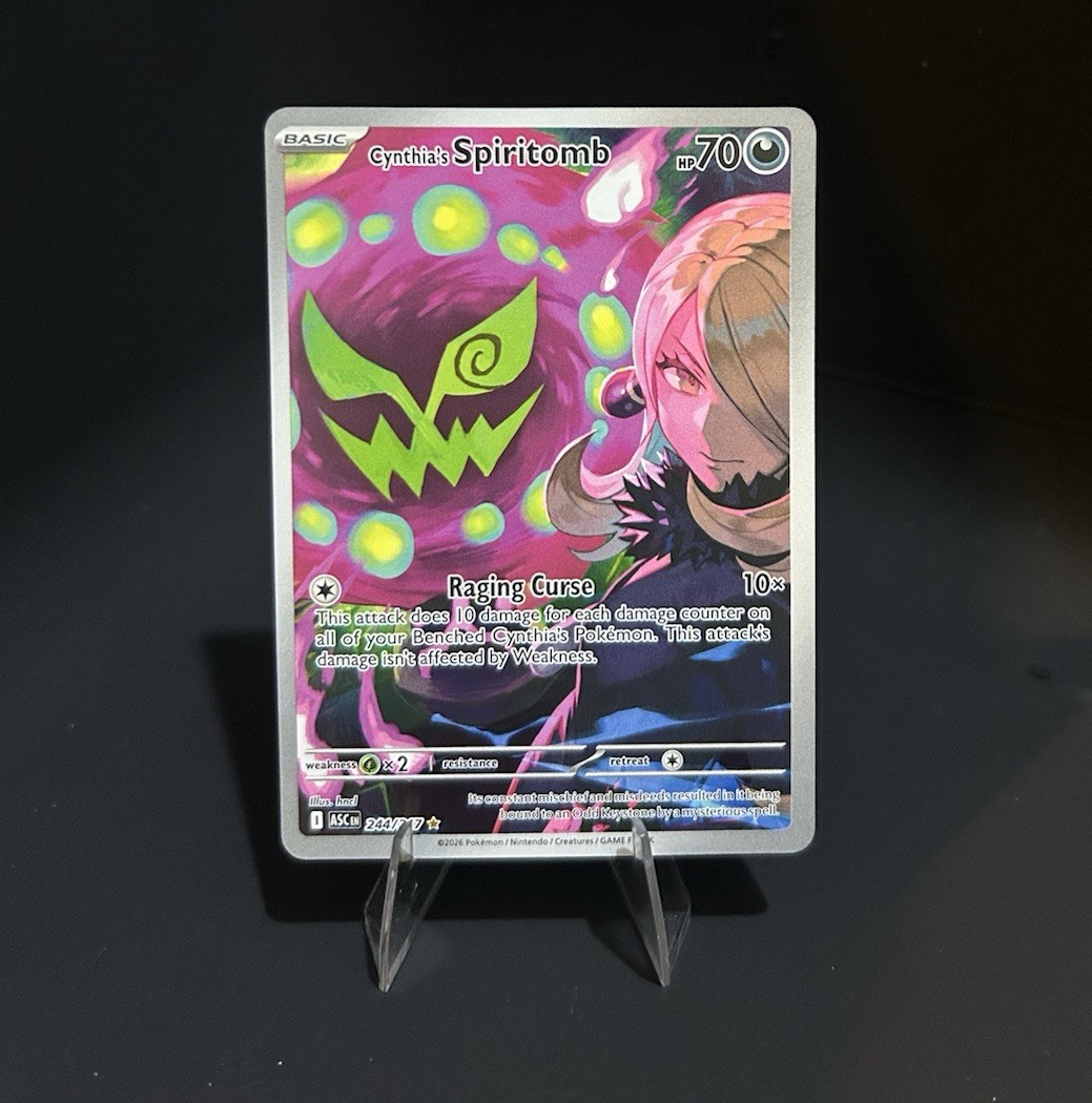 Cynthia's Spiritomb 244/217 Illustration Rare Ascended Heroes Pokemon Holo NM