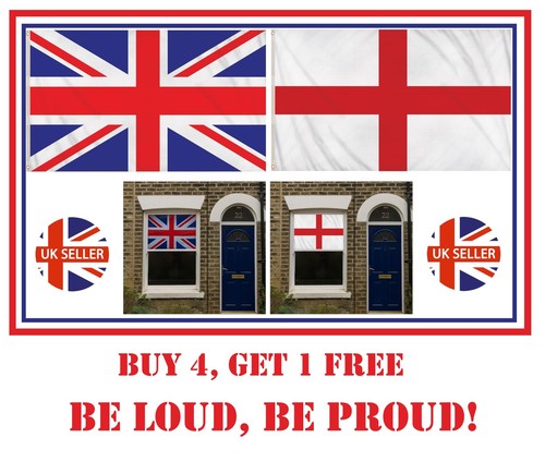 Union Jack / England St George's Cross Flag Great Britain 5FT x 3FT Large GB - Picture 1 of 9