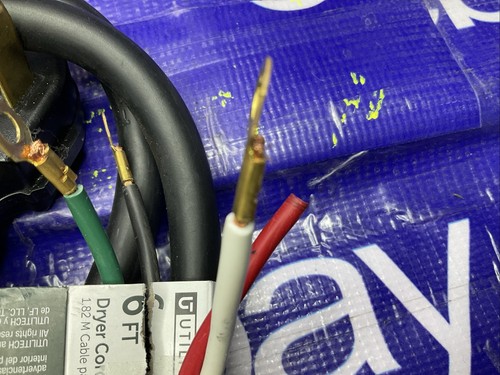 Utilitech 6 Fuß 10/4 Stärke Trocknerkabel 4 Zinken NEU für Ersatzteile - Bild 6 von 10