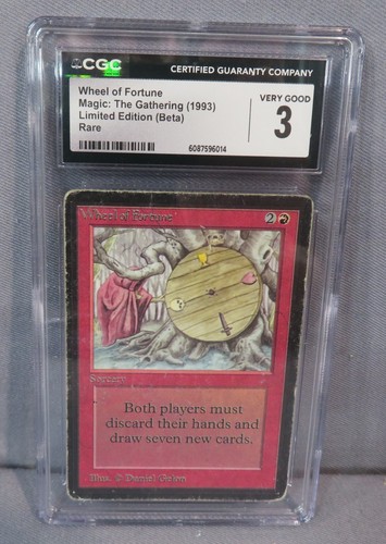 WHEEL OF FORTUNE CGC 3 MTG Beta Edición Limitada 1993 Raro Magic: The Gathering - Imagen 1 de 2