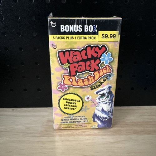 Wacky Pack Flashback Aufkleber Box mit 6 Packungen. Factory Sealed