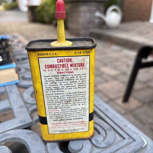 Vintage, anni 50? Chiave liquida, latta pubblicitaria da 4 oz con piano in plastica pieno! - Foto 4 di 8