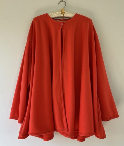 Emanuel Ungaro Parallele Vintage Cashmere Wool Pale Orange Swing Coat - Bild 9 von 12