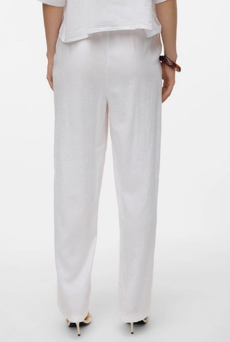 VERO MODA Leinen Mix Hose Wide Leg Weiss Gr XL 44 TOP - Bild 2 von 5