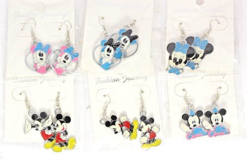 Mickey & Minney NWT Classic Cartoon Kids Fashion Earrings Drop Dangle - Picture 1 of 7
