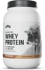 Levels Grass Fed Whey Protein Powder, No Artificials, 24G of Protein, Pure Choco