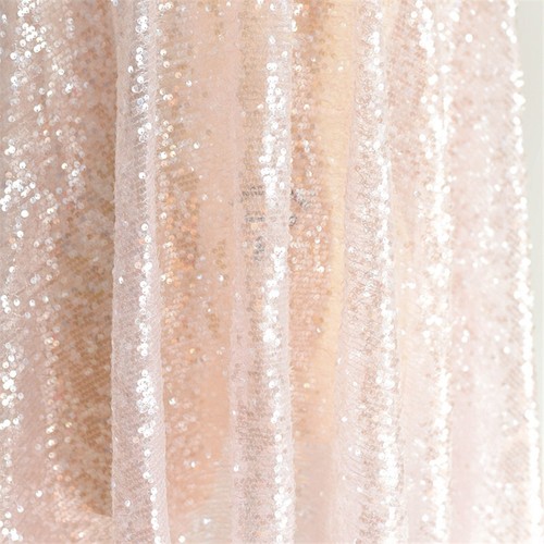 Pink Sequin Fabric DIY Costume Clothes Wedding Dress Width 51" By the Half Yard - Picture 3 of 14