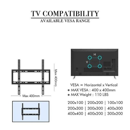 TV Wall Bracket Mount Plasma For SONY Samsung 26 32 37 40 42 46 50 52 55" - Picture 14 of 15