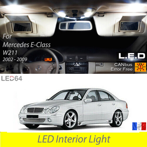 Ampoules LED Mercedes Classe E W211 blanc Canbus pour supprimer l'éclairage jaune d'origine