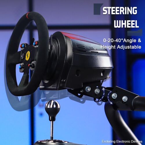 Dardoo Sim Racing Cockpit with TV Stand&Seat Fit Logitech G920 Thrustmaster Xbox - Picture 11 of 38