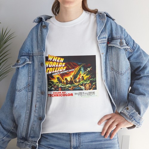 When Worlds Collide 1951 Vintage Retro Sci-fi Movie Poster T-shirt - Picture 22 of 109