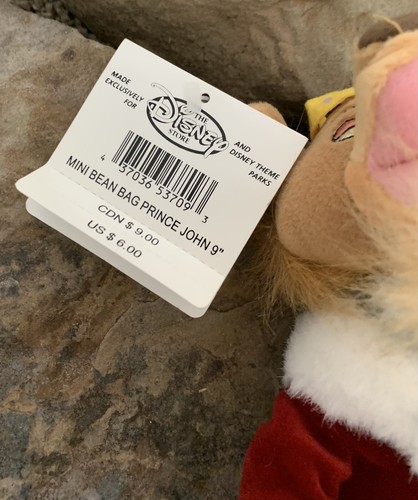 Figura de peluche del príncipe John Robin Hood de Disney. Nuevo con etiquetas - Imagen 6 de 8