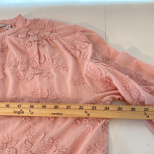 & Other Stories Blusa Paris Atelier Mujer 8 Rosa Floral Bordado Manga Abullonada - Imagen 15 de 18