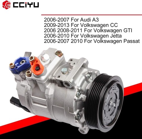 AC Compressor Pump for VW J-Etta for GTI CC for Passat 1.8L 2.0L 2006-2015 Repla - Picture 5 of 7