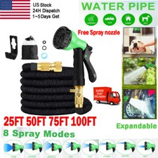 USA Seller Expandable Flexible Garden Water Hose w/ Spray Nozzle 25,50,75,100FT 