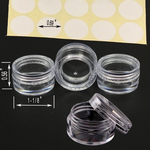 Barattolo plastica tappo a vite 100~5 grammi crema cosmetica balsamo labbra contenitore ombretto - Foto 2 di 2