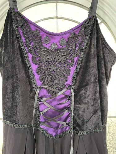 BRANDNEU DARK STAR LILA HIPPIE BOHO FESTIVAL MAXIKLEID GRÖSSE L (14-16) - Bild 10 von 11
