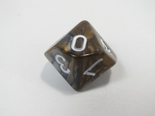 NEW Style ! RPG Dice Set of 7 - Meteorite Gold / Silver - Picture 5 of 10