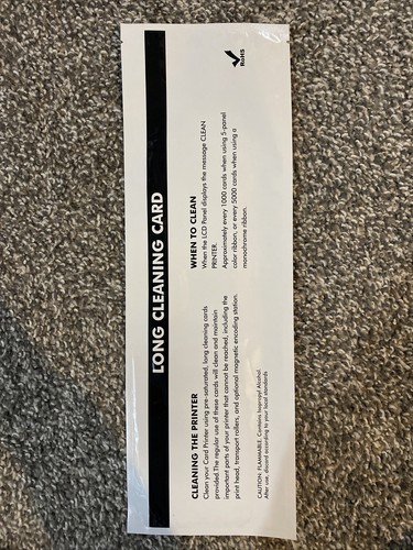 Cleaning Card LCC-T330 54×330mm fits for Zebra P640i P330i P120i P640 P330 P120 - Picture 2 of 2