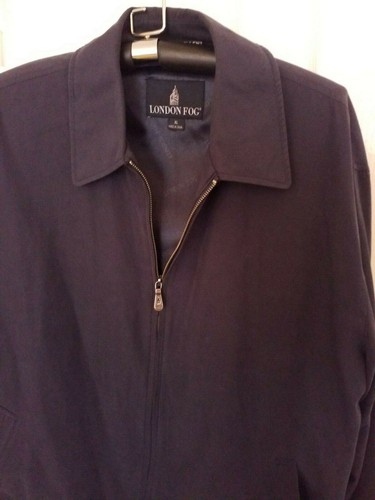 LONDON FOG MENS NAVY BLUE BOMBER JACKET SIZE XL - Picture 2 of 4
